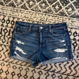 High rise shortie shorts